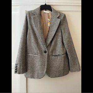 Oversized Plaid/Houndstooth Blazer